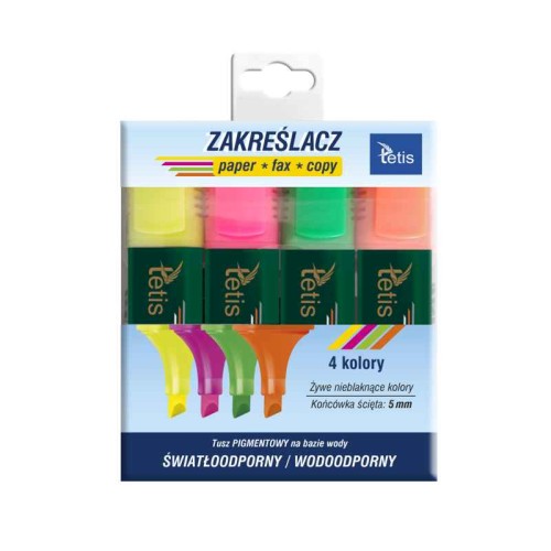 Komplet-zakreślaczy-TETIS-neon-4 szt.jpg